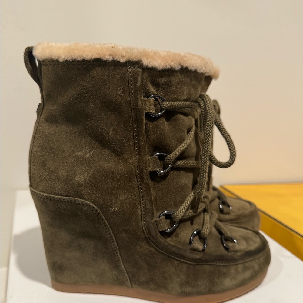 Veronica Beard Elfred Suede Wedge Bootie